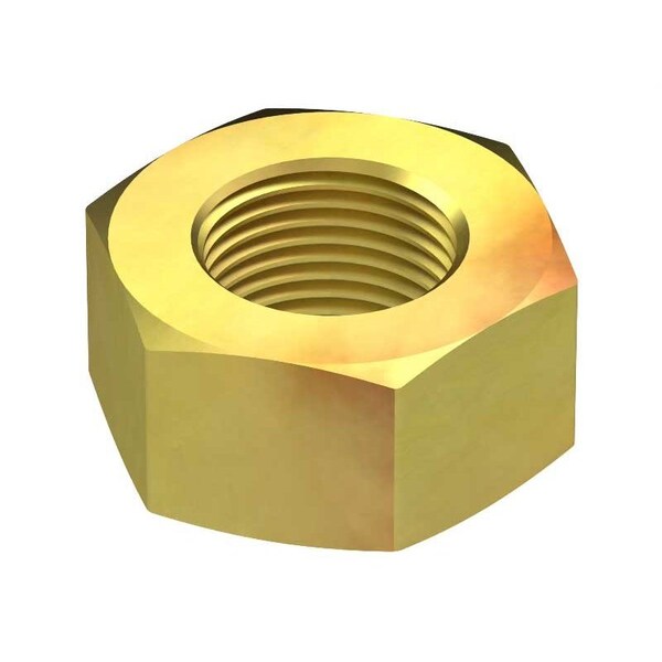 Huyett Hex Nut, 1/4-20, Low Carbon Steel, Zinc Yellow Hexavalent, 0.218 in Ht NUTH04-0250-0218LC6 - main